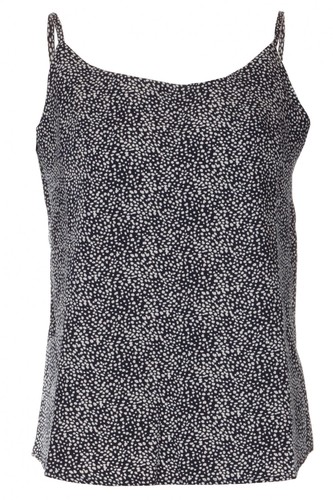 Top con spalline sottili pois